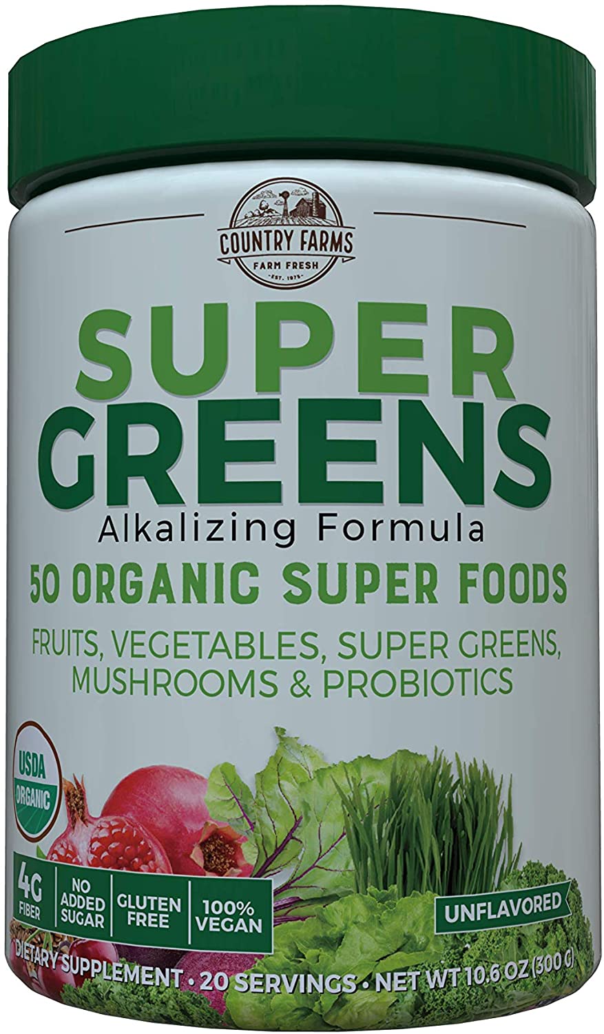 Country Farms Super Green Organic Supplement - Fruit and Vegetable Supplements - Top 10 best Vegetable supplements