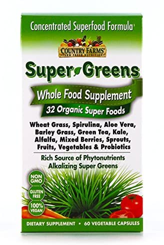 Country Farms Super Greens Vegicaps - Fruit and Vegetable Supplements - Top 10 best Vegetable supplements