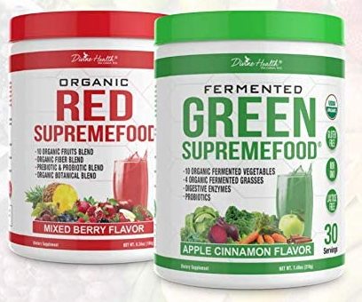 Divine Health Organic Red and Green Supremefood supps - Fruit and Vegetable Supplements - Top 10 best fruit and veggie supplements