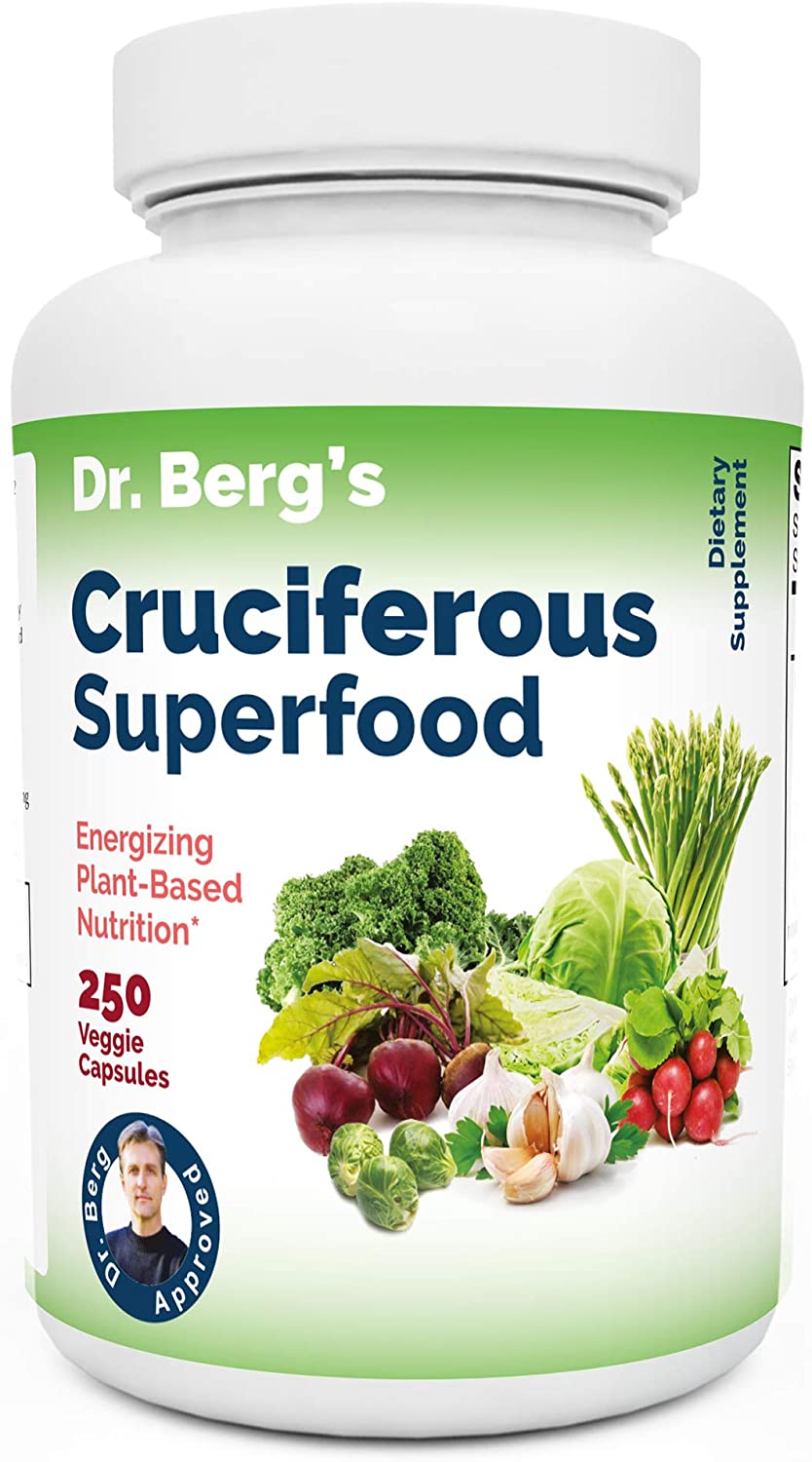 Dr Berg's Cruciferous Superfood Vegetable Dietary Supplement - Fruit and Vegetable Supplements - Top 10 best Vegetable supplements