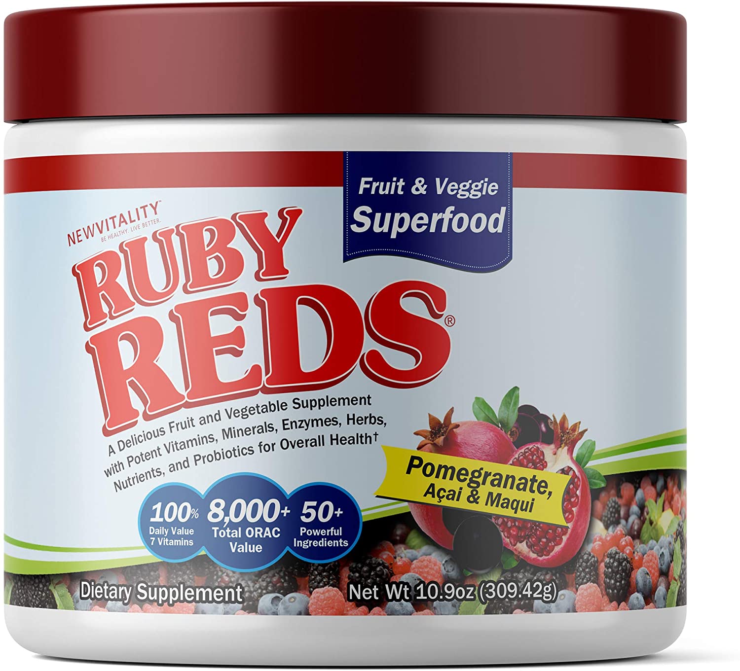 New Vitality Ruby Reds - Fruit and Vegetable Supplements - Top 10 Red Superfood powder