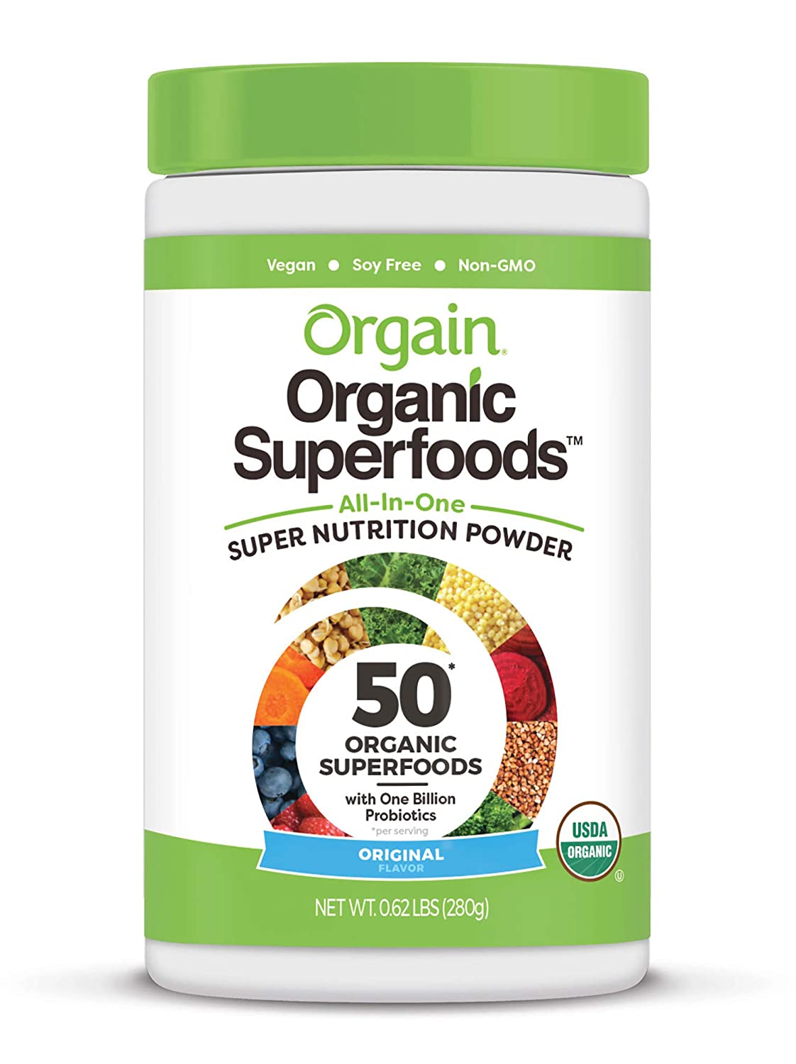 Orgain Organic Green Superfoods - Powder Fruit and Vegetable Supplements - Top 10 best Vegetable supplements