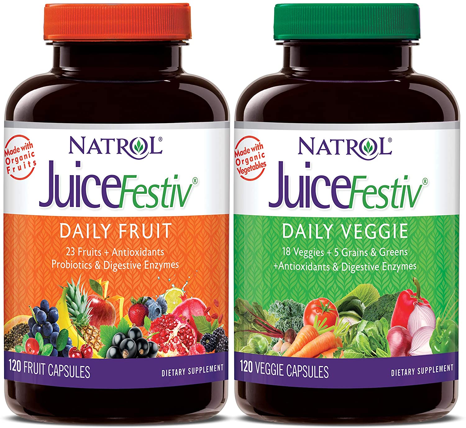 Natrol JuiceFestiv Daily Fruit & Veggie - Top 10 Fruit and Vegetable supplements